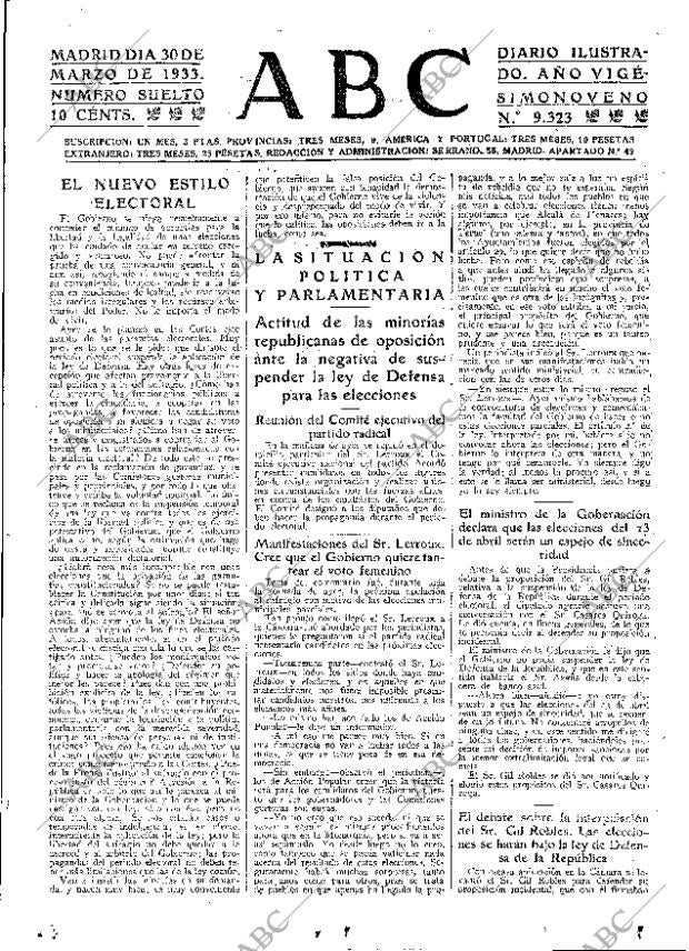 ABC MADRID 30-03-1933 página 15