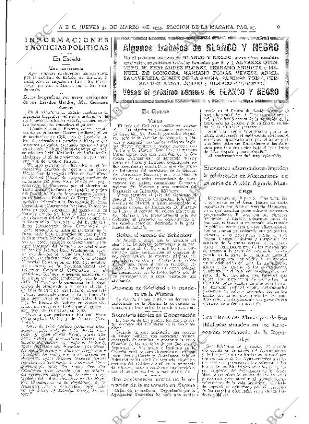 ABC MADRID 30-03-1933 página 25