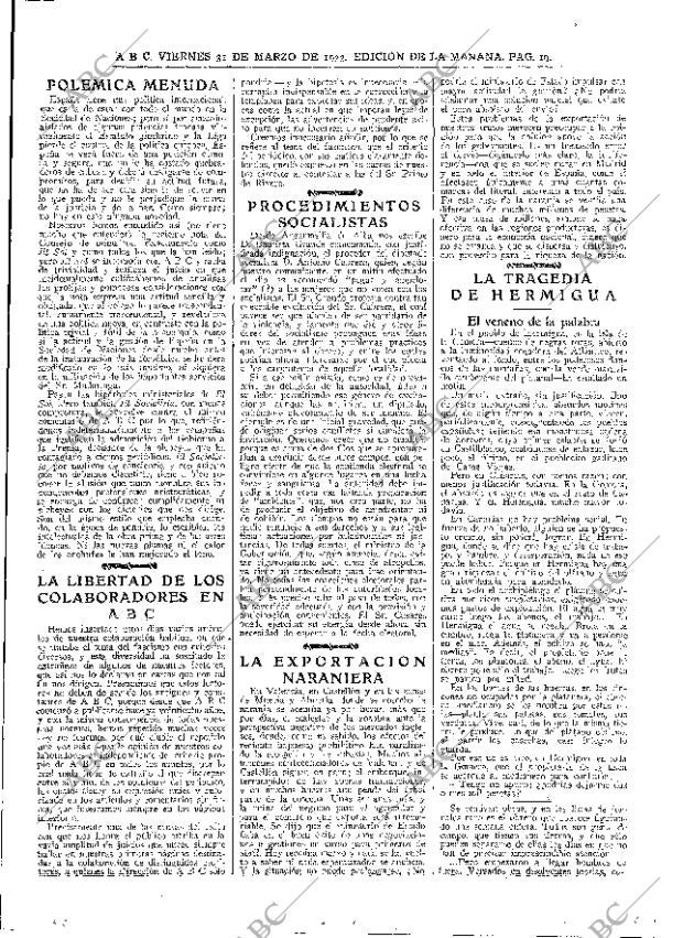 ABC MADRID 31-03-1933 página 19