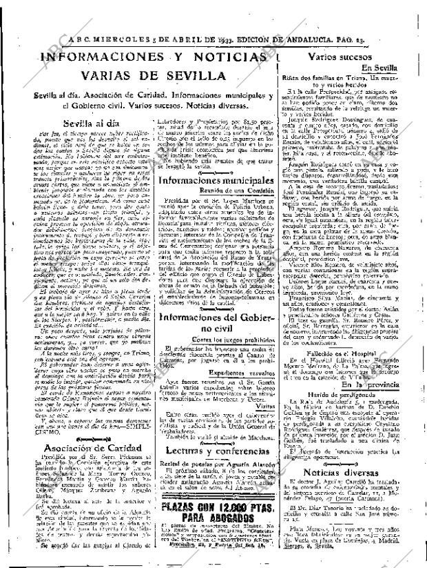 ABC SEVILLA 05-04-1933 página 23