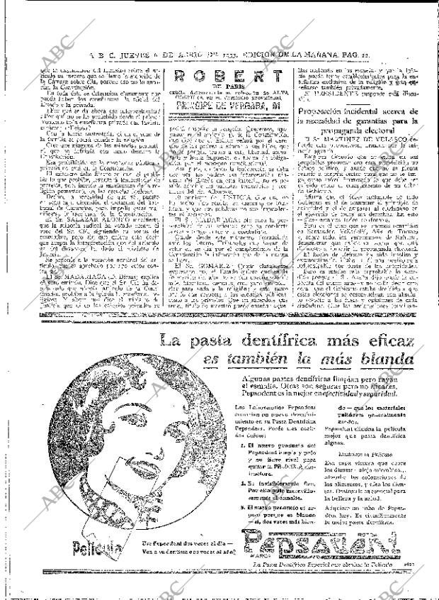 ABC MADRID 06-04-1933 página 22