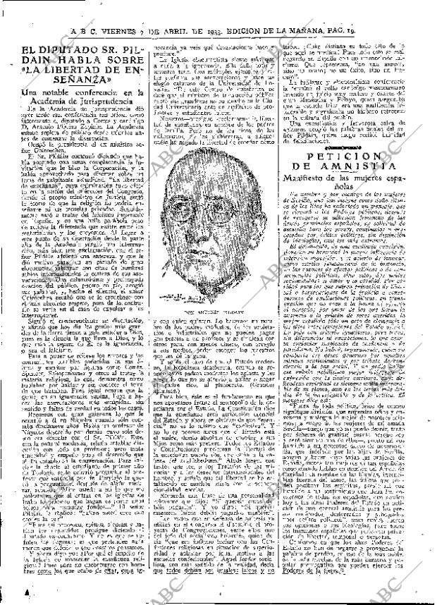 ABC MADRID 07-04-1933 página 19