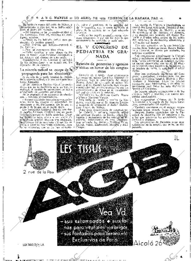 ABC MADRID 11-04-1933 página 16