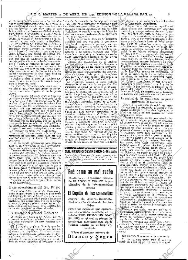 ABC MADRID 11-04-1933 página 19