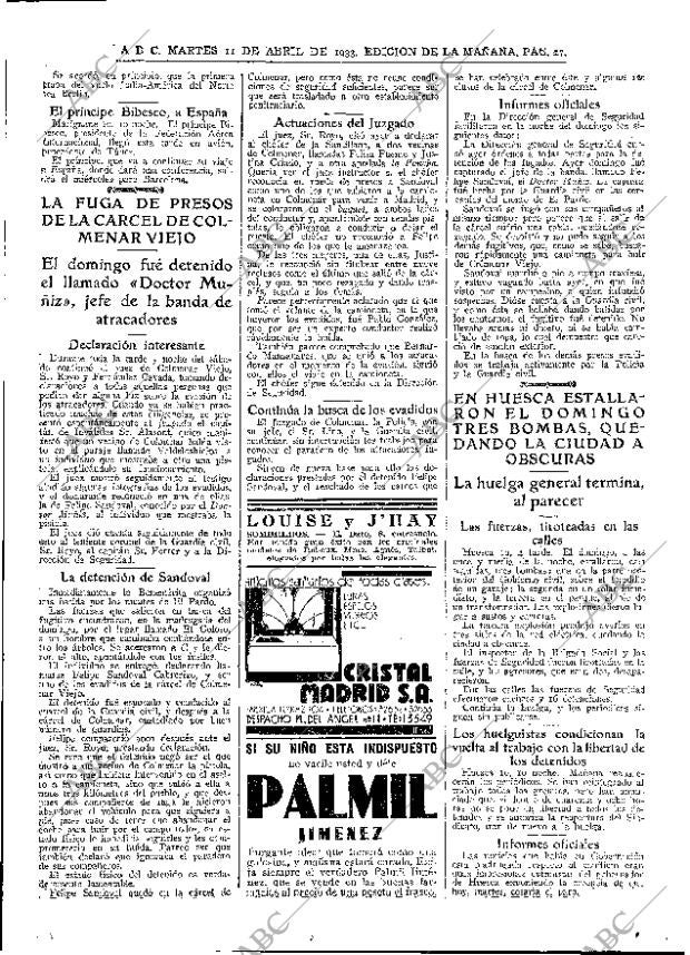 ABC MADRID 11-04-1933 página 27