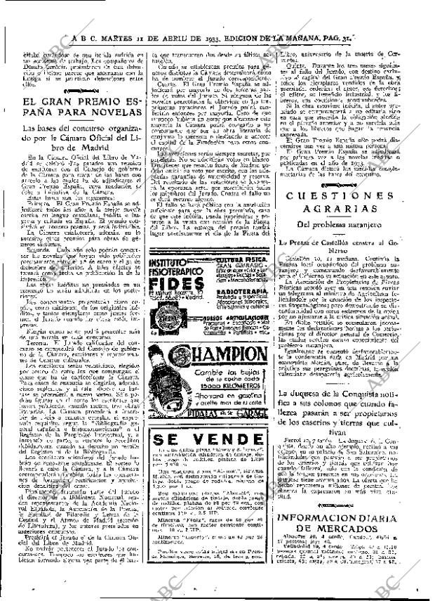 ABC MADRID 11-04-1933 página 31