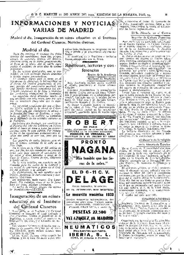 ABC MADRID 11-04-1933 página 39