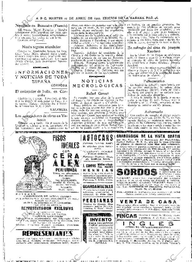 ABC MADRID 11-04-1933 página 46
