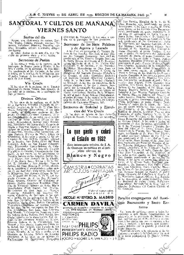 ABC MADRID 13-04-1933 página 31