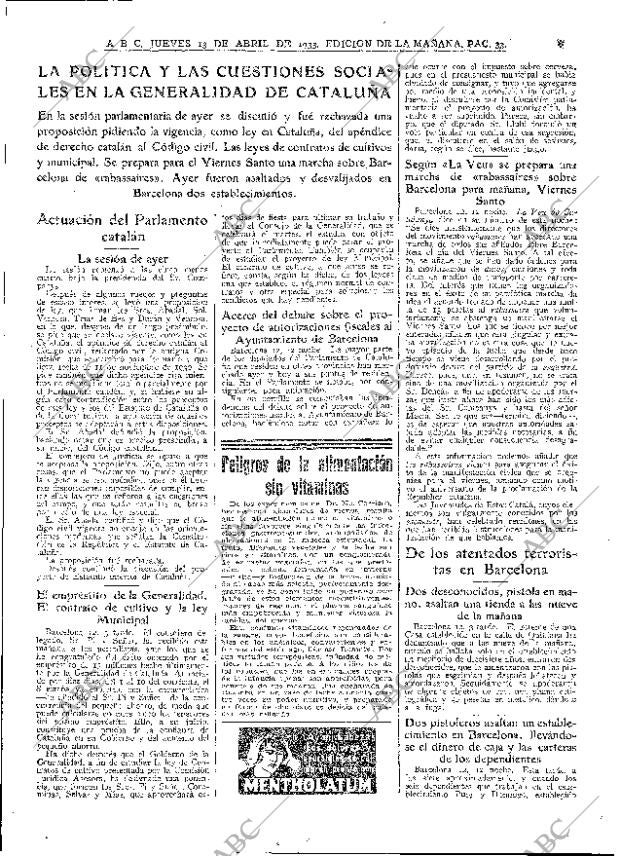ABC MADRID 13-04-1933 página 33