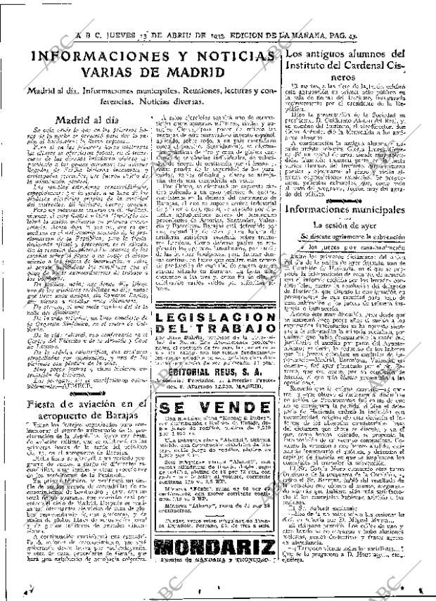 ABC MADRID 13-04-1933 página 43