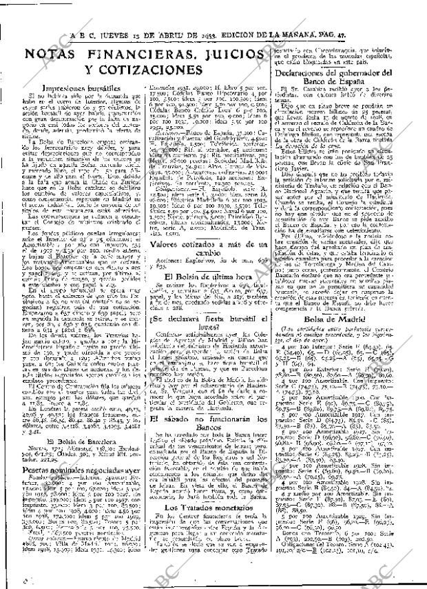 ABC MADRID 13-04-1933 página 47