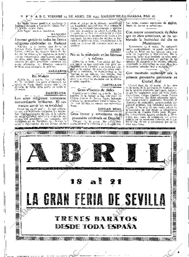 ABC MADRID 14-04-1933 página 18