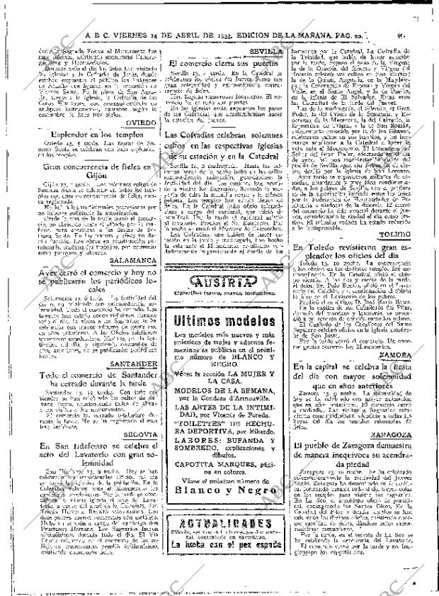 ABC MADRID 14-04-1933 página 20