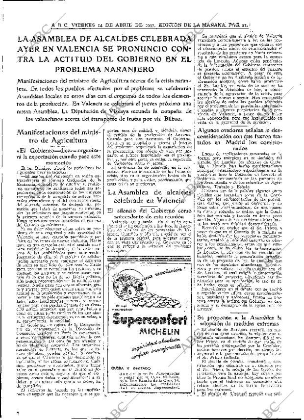 ABC MADRID 14-04-1933 página 21