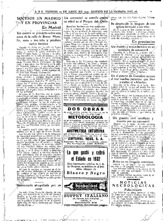 ABC MADRID 14-04-1933 página 28