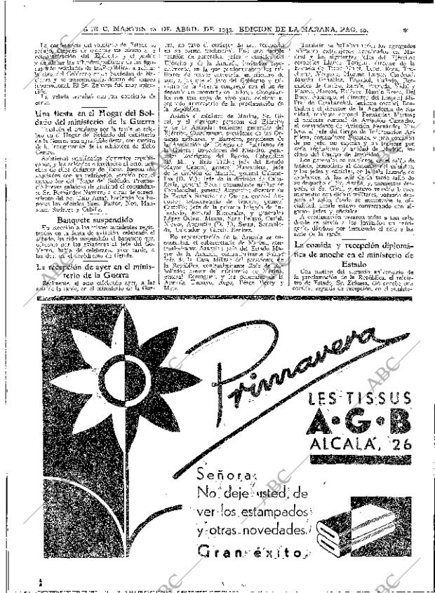 ABC MADRID 18-04-1933 página 20