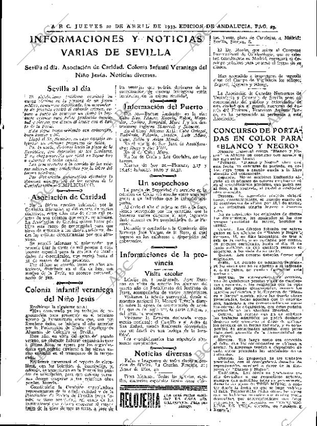 ABC SEVILLA 20-04-1933 página 23