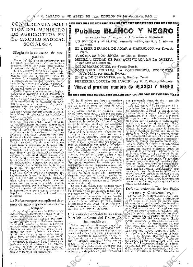 ABC MADRID 22-04-1933 página 21