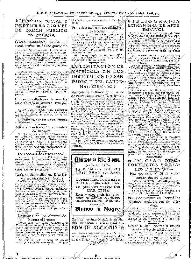 ABC MADRID 22-04-1933 página 30