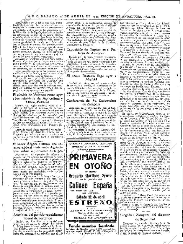 ABC SEVILLA 22-04-1933 página 16