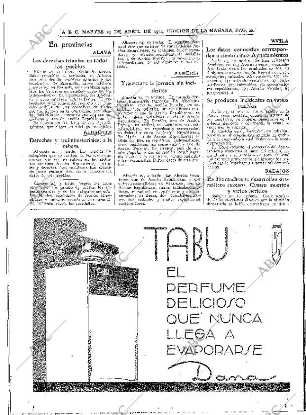 ABC MADRID 25-04-1933 página 22