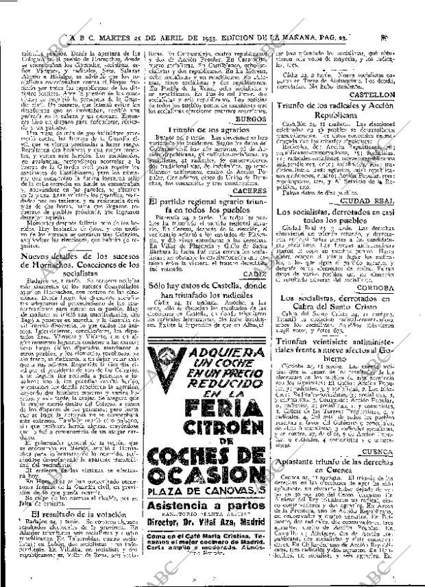 ABC MADRID 25-04-1933 página 23