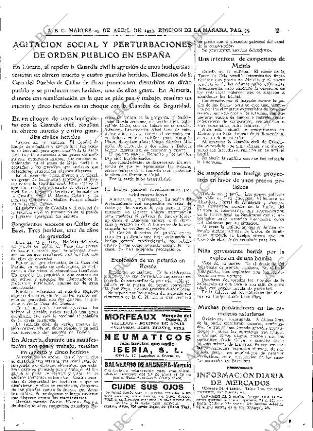 ABC MADRID 25-04-1933 página 35