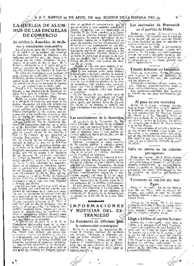 ABC MADRID 25-04-1933 página 39