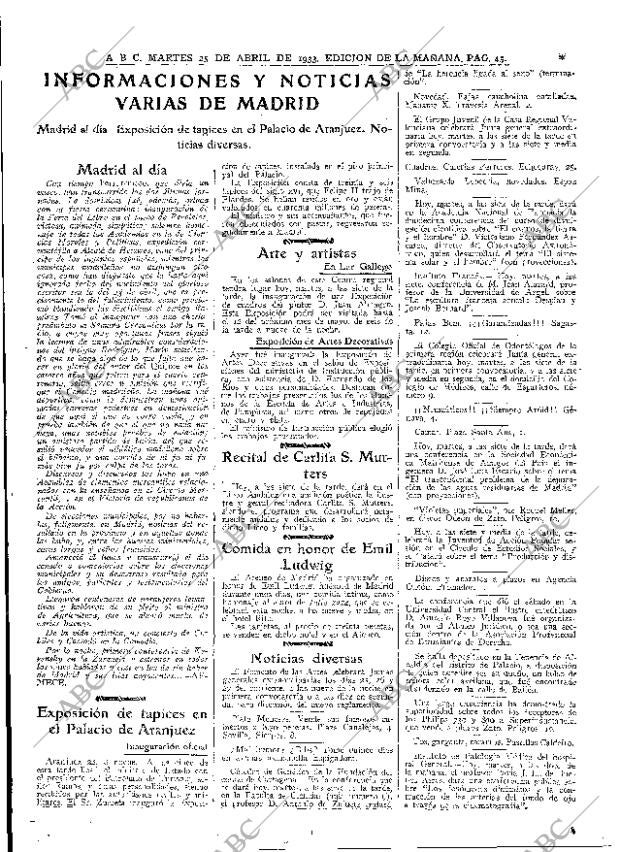 ABC MADRID 25-04-1933 página 45