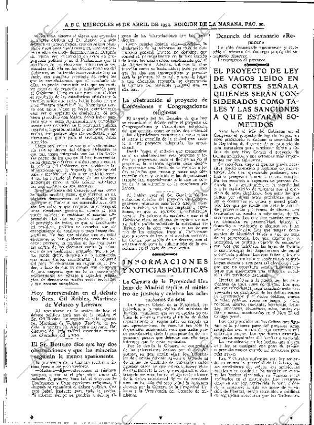 ABC MADRID 26-04-1933 página 20