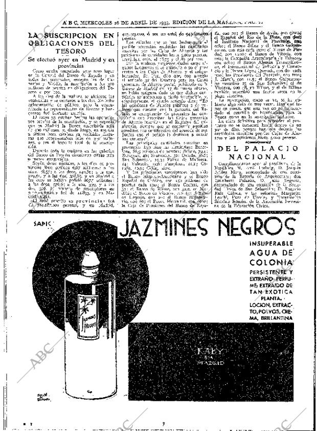 ABC MADRID 26-04-1933 página 22