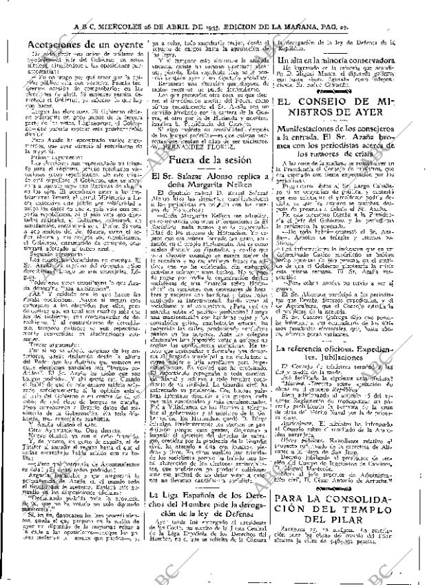 ABC MADRID 26-04-1933 página 27