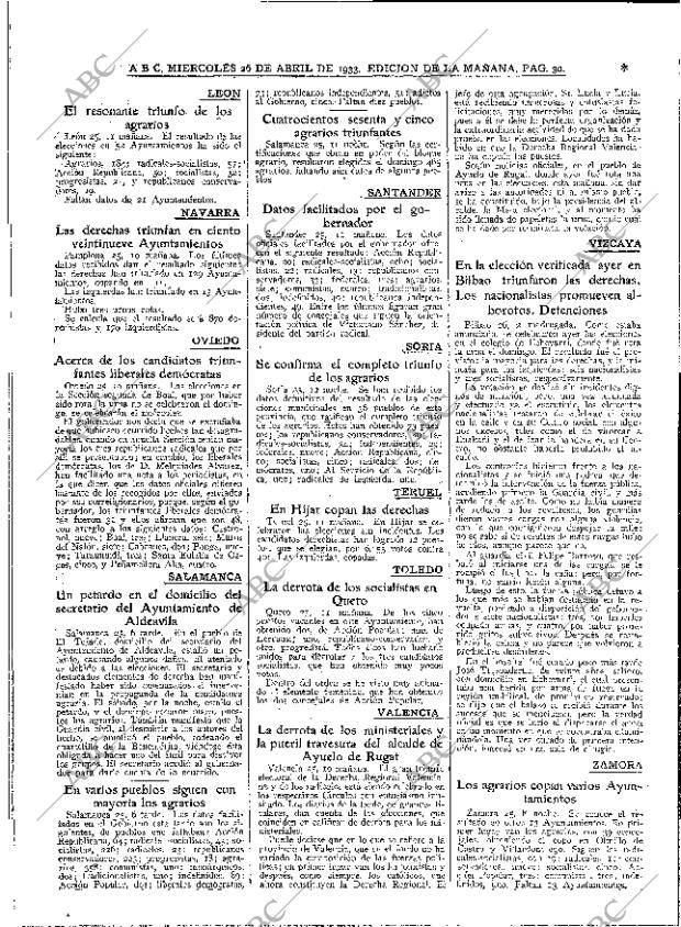 ABC MADRID 26-04-1933 página 30