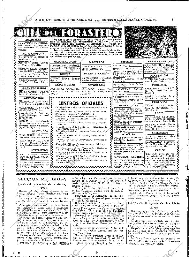 ABC MADRID 26-04-1933 página 36