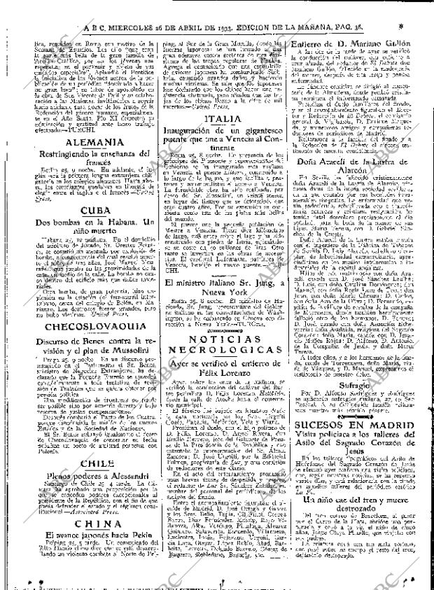 ABC MADRID 26-04-1933 página 38