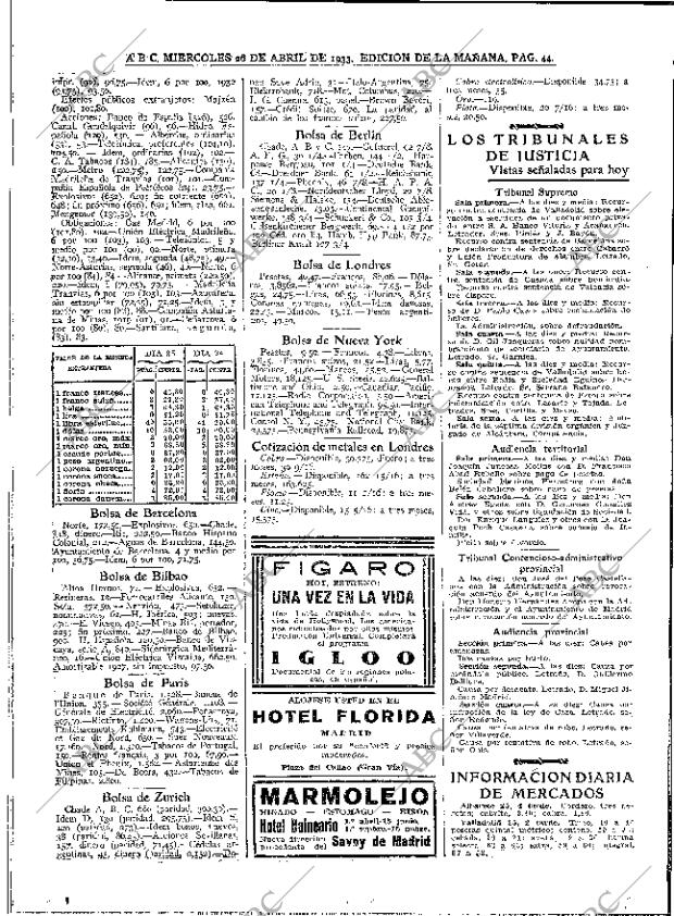 ABC MADRID 26-04-1933 página 44