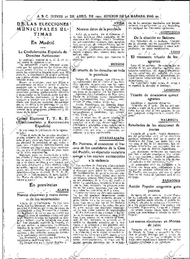 ABC MADRID 27-04-1933 página 32