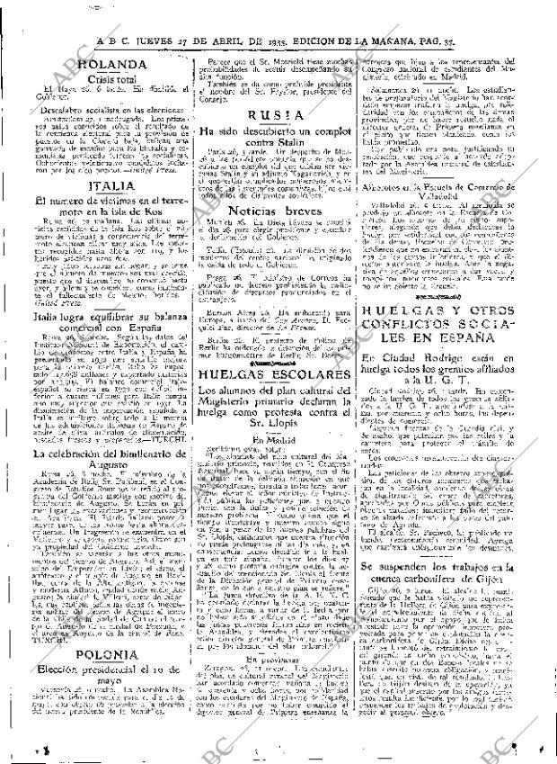 ABC MADRID 27-04-1933 página 37