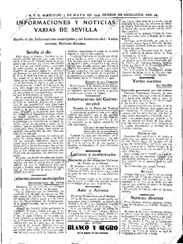 ABC SEVILLA 03-05-1933 página 25