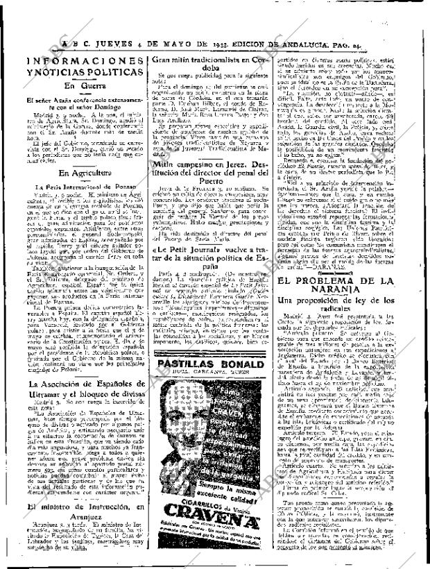 ABC SEVILLA 04-05-1933 página 20