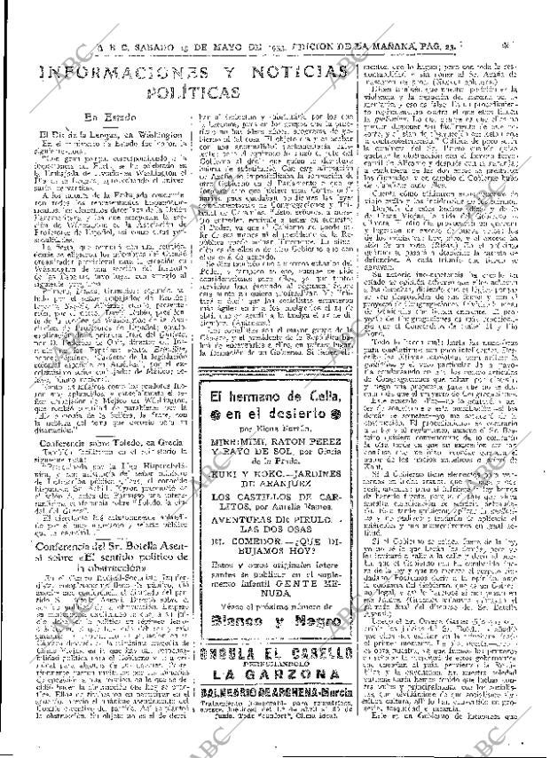 ABC MADRID 13-05-1933 página 23