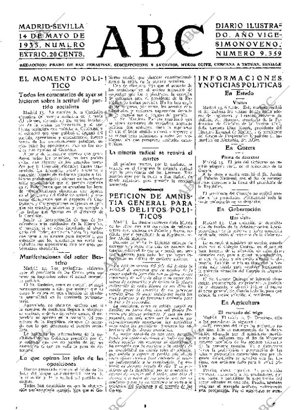 ABC SEVILLA 14-05-1933 página 15