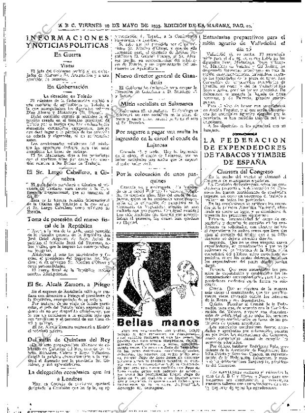 ABC MADRID 19-05-1933 página 20