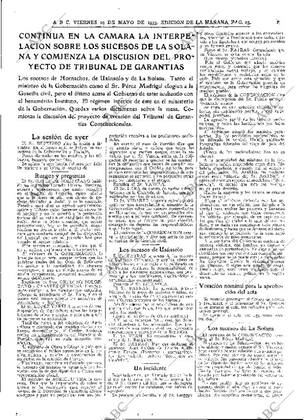 ABC MADRID 19-05-1933 página 25