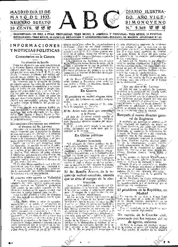 ABC MADRID 23-05-1933 página 15