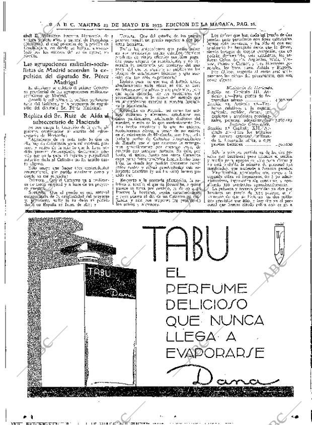 ABC MADRID 23-05-1933 página 16
