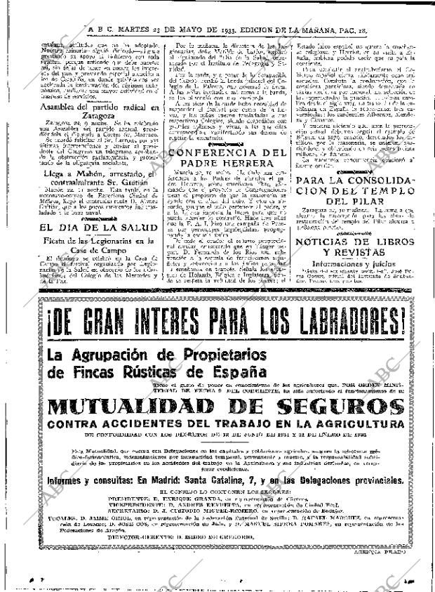 ABC MADRID 23-05-1933 página 18