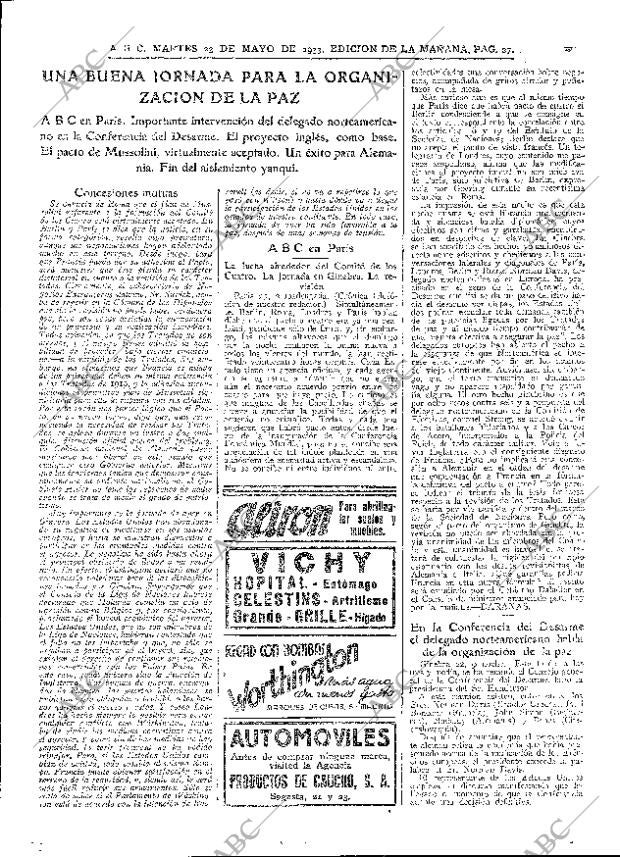 ABC MADRID 23-05-1933 página 27