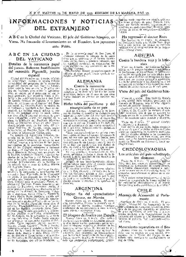 ABC MADRID 23-05-1933 página 33